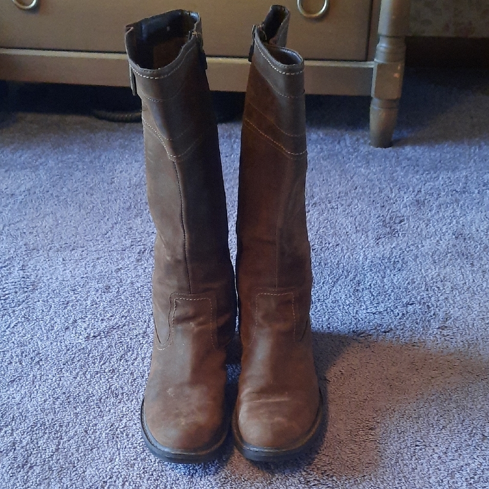 Brown Leather Women's Boots